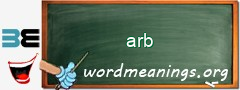 WordMeaning blackboard for arb